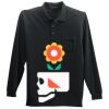 Long Sleeve Silk Touch Polo with Pocket Thumbnail