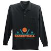 Long Sleeve Silk Touch Polo with Pocket Thumbnail